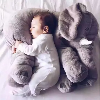 Jul 40/60 CM Elefant Plys Pude Spædbarn Blødt Sove tøjdyr Plush Legetøj Baby Legekammerat Gaver til Børn
