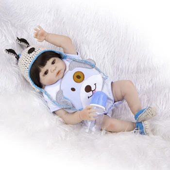 KEIUMI Hot Salg Alle Silikone Baby Doll Toy i Live Mode Prinsesse Vinyl Reborn Dukker Til Toddler Fødselsdag Gave Menino Brinquedo