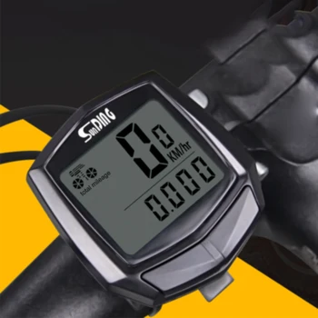 Kilometertæller Vandtæt Sort Riding Ur Cykel Speedometer Kabel Sensor Til Cykling Computer Multifunktions Stopur Termometer
