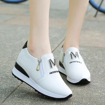 Kvinder Casual Sko Side Zip-Loafers-Platform Sneakers Oxford Sko Kvinde Wedges Sneaker Slip på espadriller shoes mujer 559