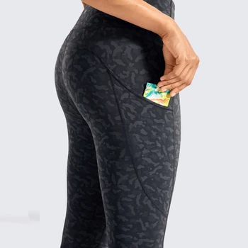 Kvindernes Høje Taljeret Yoga Pants med Lommer Blotte Følelse Træning Leggings-25 Cm