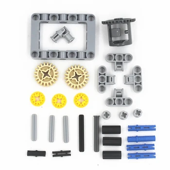 MOC Technic 29pcs Technic Differentiale box kit (tandhjul, pins, aksler, bøsninger) pack kompatibel med lego NOCMA29