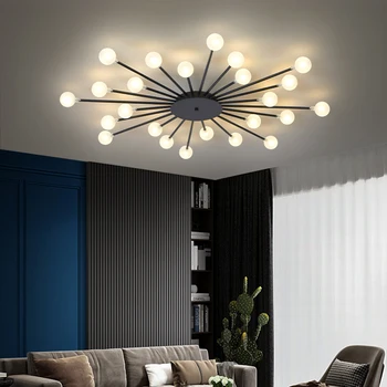 Moderne LED-stue lysekrone i loftet dekorative lysekrone Nordisk guld/sort soveværelse, køkken undersøgelse indendørs belysning fastholdelsesanordningen