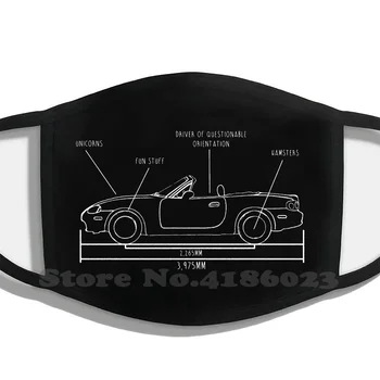 Nb Miata Blueprint Design Sort Åndbar Genanvendelige Munden Maske Miata Mazda Mx5 Nb Nb1 Nb2 1 8 Roadster Cabriolet Plan