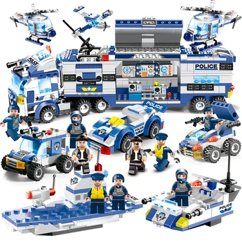 Nye City Police Serie politistationen Modle byggesten DIY-Klodser Sæt Pædagogisk Legetøj til Børn Kompatibel Mærke Blokke
