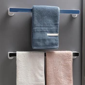 Nye selvklæbende håndklædeholder Rack vægmonteret Håndklæde Bøjle Badeværelse håndklædeholder Hylde Roll Hængende Krog Badeværelse Organizer