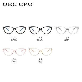 OEC CPO Cat Eye Klare Glas Kvinder Helt Unikke Briller Ramme Kvindelige Klar Linse optiske Briller Nogen Grad Oculos O529