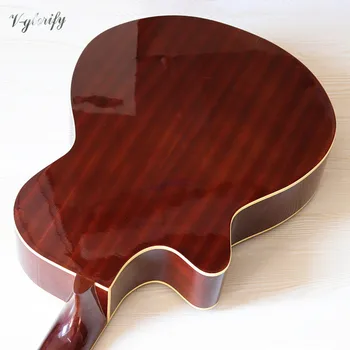 Rød 12 string elektrisk akustisk guitar 41 tommer cutway design højglans finish folkemusik guitar, kan du tilføje EQ