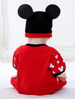 Sommeren Baby Rompers+Hat 2stk Tegnefilm Mickey, Minnie Drenge Piger Buksedragt Spædbarn Kostumer Nyfødte Baby Tøj Sæt Dejlige Baby Sæt