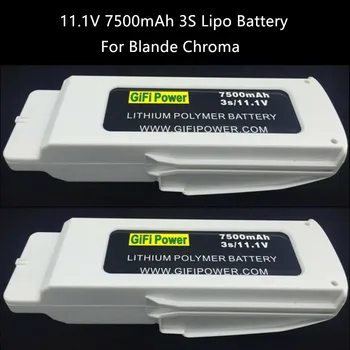 Tilbehør 2STK Opgradere 11.1 V 7500mAh Lipo Batteri Til Blande Chroma RC Drone Reservedel Z712