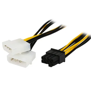 15cm 5pcs/Parti 8 Pin PCI Express-Mand Til Dual LP4 4Pin Molex IDE PCI-E-grafik grafikkort Power Kabel-Adapteren