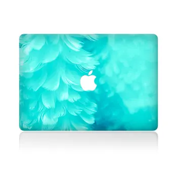 Blå fjer Vinyl Decal Sticker Til DIY Pro Retina MacBook Air 11 13 15 tommer Decal til Mac Laptop Fuld Dækning Skin Sticker