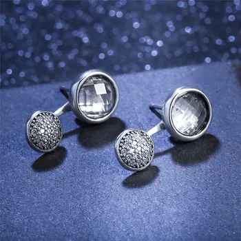 GAGAFEEL Klar Krystal Zircon Stud Øreringe til Kvinder 925 Sterling Sølv Øreringe Mode Jewely accesorios mujer