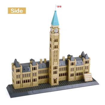 WANGE 608Pcs Verden Byens Vartegn Canada-Parlamentets Bygning Berømte Store Arkitektur byggeblokke Model Pædagogisk Legetøj