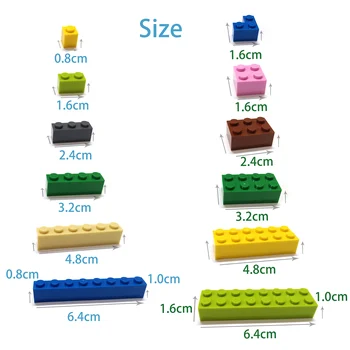 50stk DIY byggesten 6x6 Prikker Tynd Tal Mursten 12Color Pædagogiske Kreative Størrelse Kompatible Mærker Legetøj for Børn