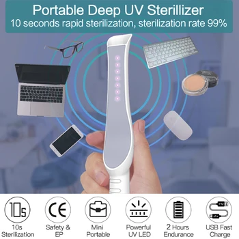 Bærbare Multi-Funktion Sterilisator telefon Uv Desinfektion Handhel Maskine Desinfektion UV-Sterlizer Stafetten USB-Opladning