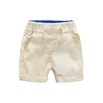 Børn Bukser børn sommer bukser til baby dreng shorts size90~130 solid navy blå løs strand