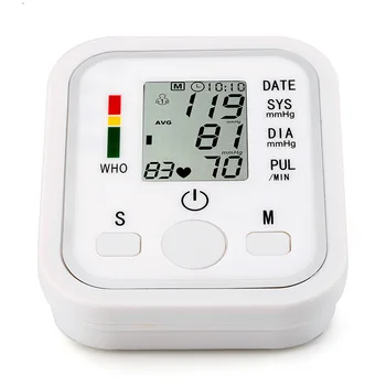 Digital LCD overarm Blood Pressure Monitor Hjerte Slå Meter Pres Guage Home Health Care-Tonometeret til Måling Automatisk