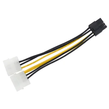 15cm 5pcs/Parti 8 Pin PCI Express-Mand Til Dual LP4 4Pin Molex IDE PCI-E-grafik grafikkort Power Kabel-Adapteren