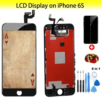 AAA Grade LCD-For iPhone4S 5 6S 5S 6 7 8 Plus Med Perfekt 3D Touch Screen Digitizer Assembly For iPhone Skærm Pantalla +Gaver