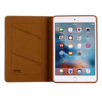 Top Kvalitet Retro Bog TPU Shell Læder taske til iPad mini4/mini5 Flip Virksomhed Skiller Kort Smart Cover til Apple iPad, mini5 8Inch