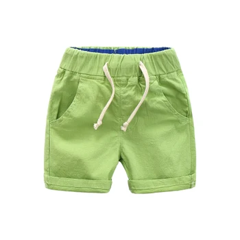 Børn Bukser børn sommer bukser til baby dreng shorts size90~130 solid navy blå løs strand