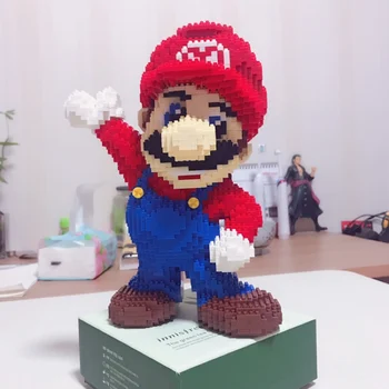 HC Super Helten Mario Video Spil byggesten 3D-Mario Model DIY Mursten Mini Diamant Samle Legetøj for Børn, Drenge Gaver
