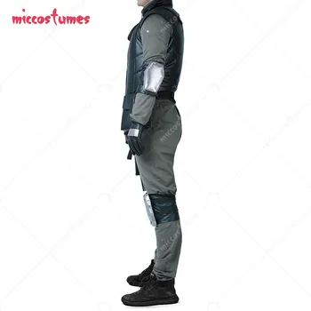 Mænds Solid Snake Cosplay Kostume med Bælter Sæt Halloween Outfit