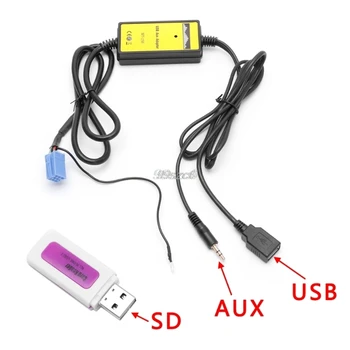 Bil Audio MP3-CD-Interface Adapter til AUX-SD USB-datakabel Mini 8P Forbinde CD-Skifter -, MP3 / WMA-Dekoder til VW / Skoda Nem at Bruge