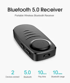 Bluetooth-5.0 Modtager 3,5 MM Jack AUX MP3 Musik bilsættet Mikrofon Håndfri samtale Trådløse Adapter, Hovedtelefon Højttaler Audio Transmitter