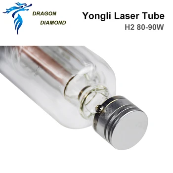DRAGON DIAMANT Yongli H2 80-90W CO2-Laser Rør Træ Tilfælde pakbokstætning Laser Engraver for CO2-Laser Gravering skæremaskine