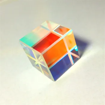 Prism Seks-Sidet Lys Kombinere Cube Prisme 23*23*23mm Farvet Glas Stråle Opdeling Prisme Optisk Instrument-Eksperiment