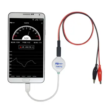 USB-Voltmeter OTG Android-Telefon Spænding Tester -40~40V DC-Data Gem Fil
