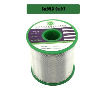 1000g blyfri Loddemetal Wire Sundhed Sn:99.3% Tin Tråd Smelte Harpiks Core Stor Rulle Model:Sn99.3-0.7 Cu