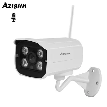 AZISHN WIFI IP-Kamera, 1080P 960P 720P Trådløse Kabel Audio CCTV Bullet Udendørs Overvågning Cam Med Miscro SD-Kort Slot Yoosee