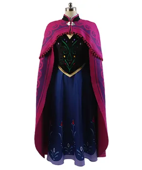 Elsa Prinsesse Cosplay Anna Cosplay Kostume Kjole Med Kappe Halloween Pary Voksne Kvinder, Piger Cosplay Kostume Custom Made