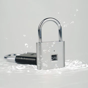 Fingeraftryk Smart Door Lock Biometriske Fingeraftryk Døren Hængelåse Genopladelige Hængelås USB Keyless