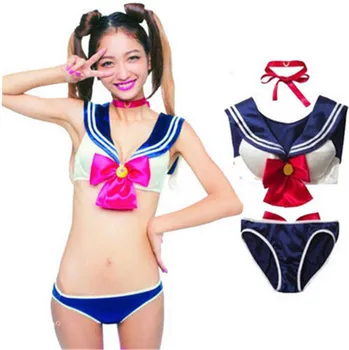 Sailor moon cosplay kostume Japansk anime hot anime Sailor Moon Merkur Mars Jupiter pige pige badedragt, bikini cosplay kostume