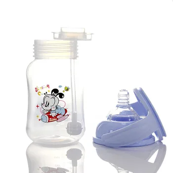Ankommer 150,240,320 Ml Baby Feeding Bottle PP Flaske med Håndtag Standard Kaliber Sygepleje Flaske modermælk på Flaske Nippel