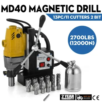 MD40 Magnetiske Bor 1100W Kompakt Elektromagnetisk boremaskinen 12000N Trækkraft 550 RPM