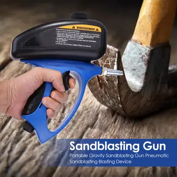 Sandblæsning Pistol Håndholdte Pneumatiske Anti-rust Sand Beskyttelse Sand Tyngdekraften Sandblæsning Maskine Mini Luft Sand Værktøj