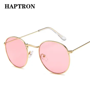 2020 Klassiske Lille Ramme Pink Runde Solbriller Kvinder/Mænd Brand Designer Legering Spejl Solbriller Vintage Modis Oculos
