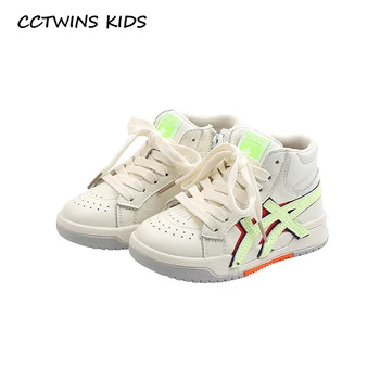 CCTWINS Kids Sko 2020 Efteråret Baby Girls High Top Sneakers Børn Fashion Casual Sko til Drenge Brand Sport Undervisere FH2739