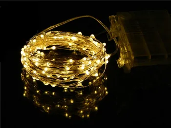 10M 100Led Batteri drevet LED månen String Fe lys vane lampe Fjernbetjening tynd wire Xmas Bryllup Vase Garland tree decor