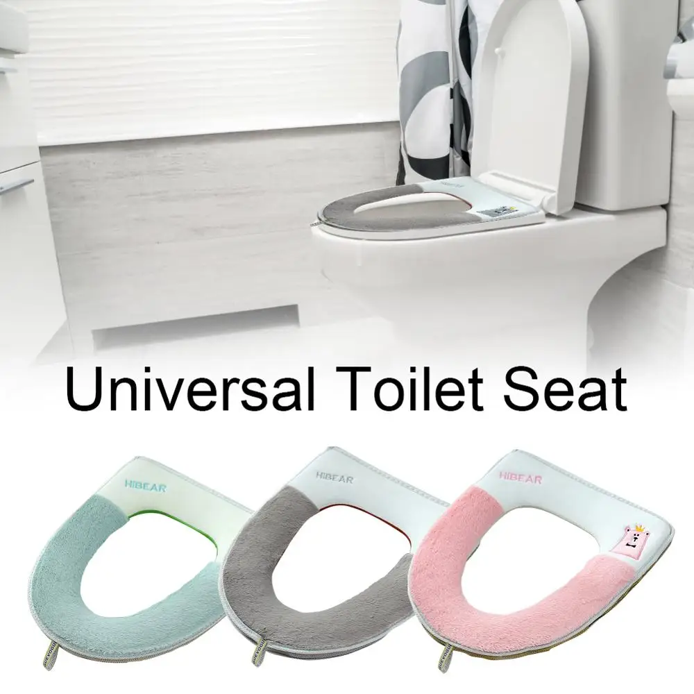 Universal varmt, blødt vaskbart toilet sædebetræk husstand badeværelse vinter vandtæt wc mat sæde tilbehør køb online | Salg \
