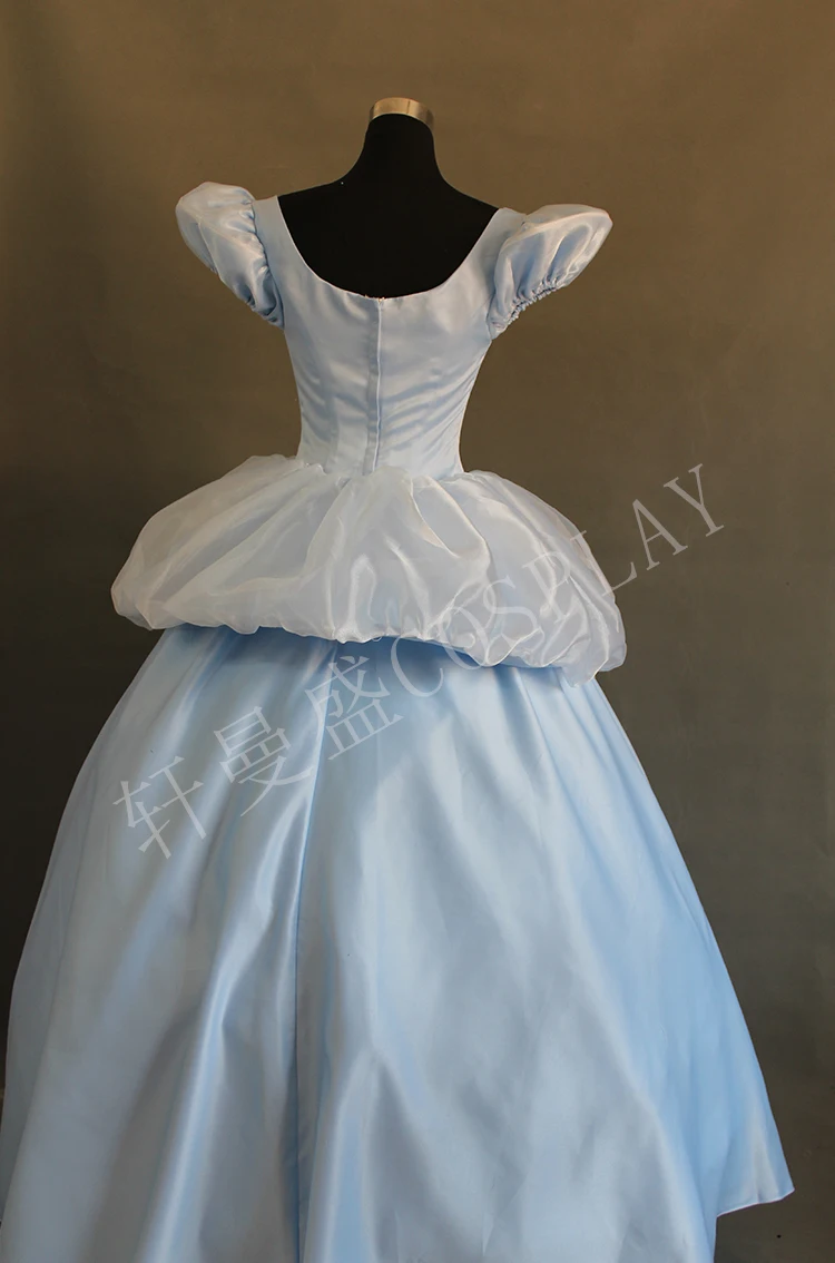 1:1 deluxe adult askepot kjole lys blå kvinder prinsesse fancy kostume, askepot fase bubble dress acceptere brugerdefineret rækkefølge køb | Dragt \ Koldingtattoo.dk